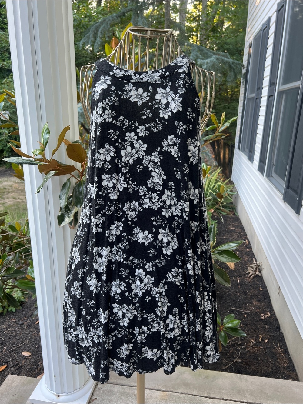 Hippie Rose Black & White Floral Mini Dress